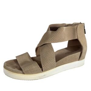 Blondo tan leather wedge sandal